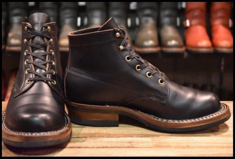 【6E 美品】WHITE’S ホワイツ セミドレス ブラック クロムエクセル 黒 ビブラム700シングル 編み上げ レースアップ ブーツ HOPESMORE