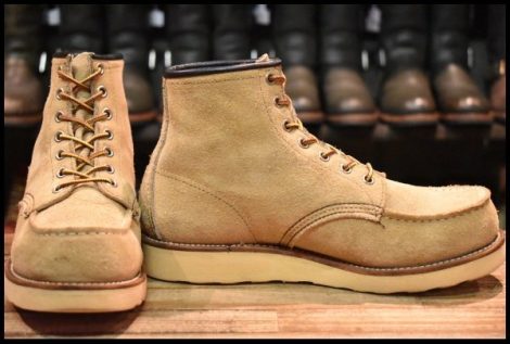 【7E 良品 羽タグ】レッドウィング 8173 スエード アイリッシュセッター タン ラフアウト モックトゥ ブーツ redwing HOPESMORE