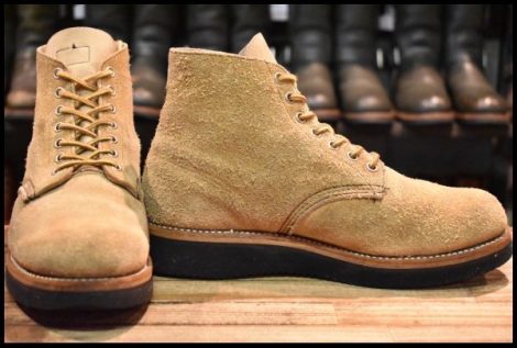 【8E 良品 羽タグ 00年 カスタム】レッドウィング 8167 スエード アイリッシュセッター タン ラフアウト ブーツ redwing HOPESMORE