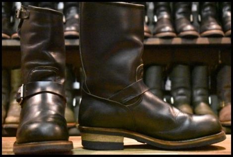 【8D 良品 PT91プリント 95年】レッドウィング 2268 エンジニア ブラッククローム スチールトゥ プルオン ブーツ redwing HOPESMORE