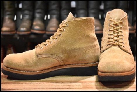【8E 良品 羽タグ 00年 カスタム】レッドウィング 8167 スエード アイリッシュセッター タン ラフアウト ブーツ redwing HOPESMORE