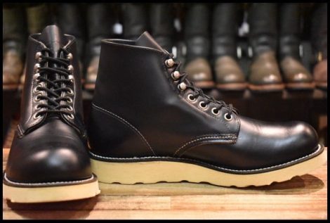 【7D 箱付 美品 犬タグ 97年】レッドウィング 8165 アイリッシュセッター ブラッククローム プレーントゥ ブーツ redwing HOPESMORE