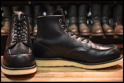 【10E 良品 06年】レッドウィング 8179 アイリッシュセッター 黒 ブラッククローム モックトゥ 編み上げ ブーツ redwing HOPESMORE