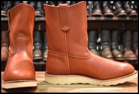 【8.5E 美品 11年】レッドウィング 8866 ペコス 赤茶 オロラセット クッションソール プルオン ブーツ redwing pecos HOPESMORE