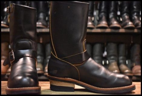 【6.5D 良品 18年】レッドウィング 2966 ブラック クローンダイク エンジニア 黒 茶芯 スチール無し ブーツ redwing HOPESMORE