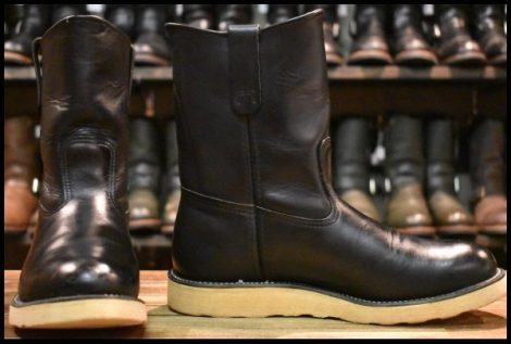 【8E 良品 羽タグ 99年】レッドウィング 8169 ペコス 黒 ブラッククローム プルオン クッションソール ブーツ redwing pecos HOPESMORE