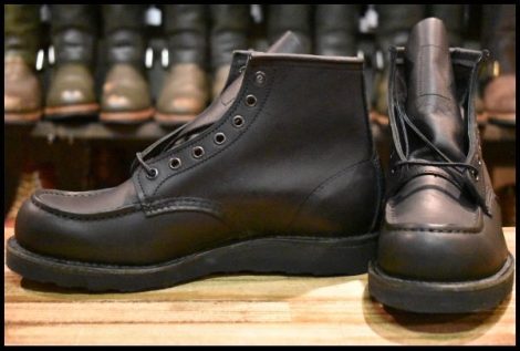 【9D 未使用 24年】レッドウィング 8074 アイリッシュセッター 黒 ブラックハーネス モックトゥ 編み上げ ブーツ redwing HOPESMORE