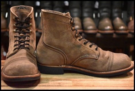 【7D 良品 22年】レッドウィング 8087 アイアンレンジャー ミュールスキナーラフアウト 編み上げ ブーツ redwing HOPESMORE