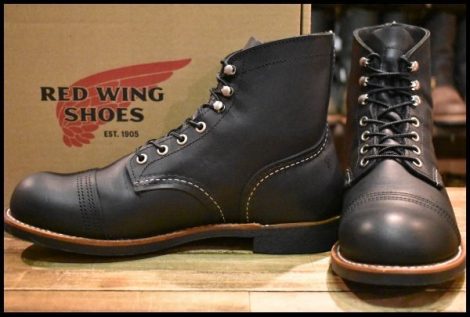 【7.5D 箱付 美品 24年】レッドウィング 8084 アイアンレンジャー ブラック ハーネス 黒 キャップトゥ ブーツ redwing HOPESMORE
