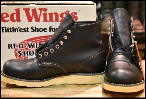 【7.5D DEAD 犬タグ 99年】レッドウィング 8165 アイリッシュセッター 黒 ブラッククローム プレーン ブーツ redwing HOPESMORE