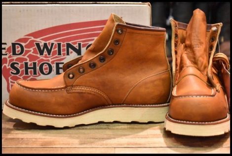 【8.5E DEAD 羽タグ】レッドウィング 875 アイリッシュセッター 赤茶 オロイジナル モックトゥ ブーツ redwing HOPESMORE