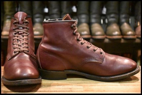 【9D 良品 18年】レッドウィング 9062 ベックマン ブラックチェリー フェザーストーン フラットボックス ブーツ redwing HOPESMORE