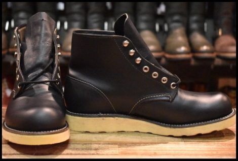 【7.5D DEAD 犬タグ 99年】レッドウィング 8165 アイリッシュセッター 黒 ブラッククローム プレーン ブーツ redwing HOPESMORE