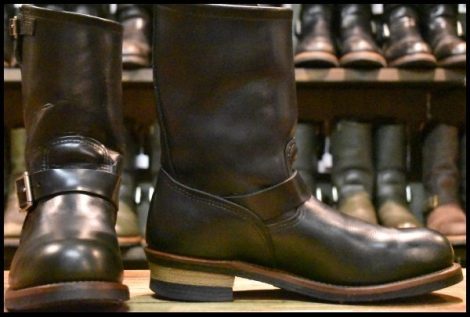 【10D 良品 10年】レッドウィング 2268 エンジニア 黒 ブラッククローム スチールトゥ ブーツ redwing HOPESMORE