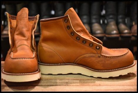 【8.5E DEAD 羽タグ】レッドウィング 875 アイリッシュセッター 赤茶 オロイジナル モックトゥ ブーツ redwing HOPESMORE