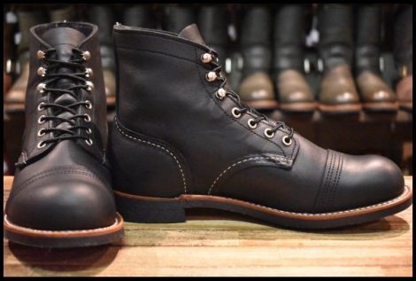 【7.5D 箱付 美品 24年】レッドウィング 8084 アイアンレンジャー ブラック ハーネス 黒 キャップトゥ ブーツ redwing HOPESMORE