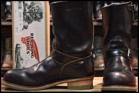 【10D 箱付 良品 14年 カスタム】レッドウィング 9268 エンジニア 黒 ブラック クローンダイク スチールトゥ ブーツ redwing HOPESMORE