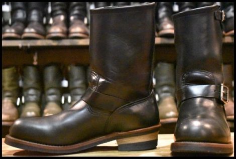 【10D 良品 10年】レッドウィング 2268 エンジニア 黒 ブラッククローム スチールトゥ ブーツ redwing HOPESMORE