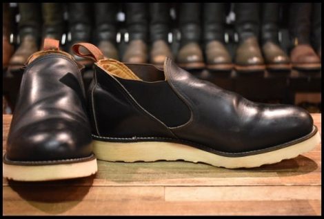 【8E 良品 90’S】レッドウィング 8142 ロメオ サイドゴア 黒 ブラッククローム ローカット 短靴 ブーツ redwing HOPESMORE