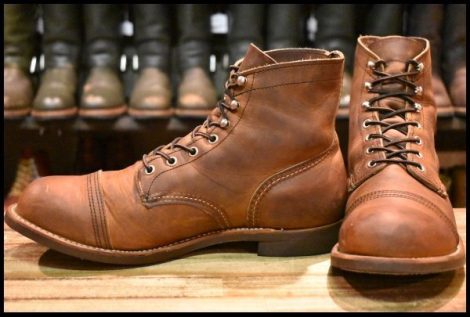 【10.5D 良品 22年】レッドウィング 8085 アイアンレンジャー 茶 ブラウン カッパーラフ＆タフ 編み上げ ブーツ redwing HOPESMORE
