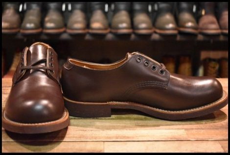【8D 箱付 DEAD 羽タグ 98年】レッドウィング 8100 オックスフォード ガラスレザー コレクテッドグレイン フォアマン redwing HOPESMORE