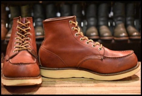 【8E 箱付 中古 犬タグ 97年】レッドウィング 8875 アイリッシュセッター 赤茶 オロラセット モックトゥ ブーツ redwing HOPESMORE