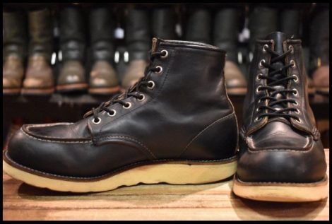 【8E 中古 羽タグ 98年】レッドウィング 8179 アイリッシュセッター 黒 ブラッククローム モックトゥ ブーツ 8130 redwing HOPESMORE