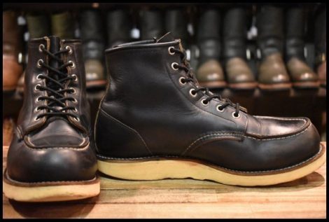 【8E 中古 羽タグ 98年】レッドウィング 8179 アイリッシュセッター 黒 ブラッククローム モックトゥ ブーツ 8130 redwing HOPESMORE