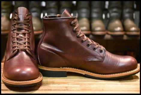【7D 箱付 美品 24年】レッドウィング 9419 ベックマン ブラックチェリー エクスカリバー プレーントゥ ブーツ redwing HOPESMORE