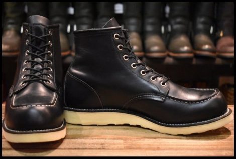 【9.5D 美品 10年】レッドウィング 8179 アイリッシュセッター 黒 ブラッククローム モックトゥ 編み上げ ブーツ redwing HOPESMORE