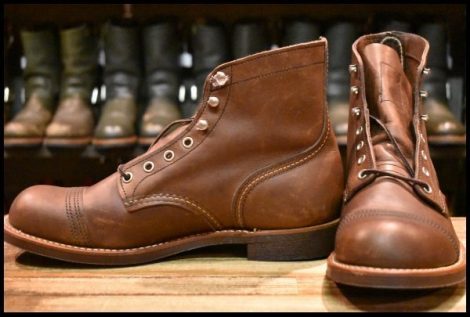 【9D 未使用 19年】レッドウィング 8111 アイアンレンジャー アンバー ハーネス キャップトゥ ブラウン ブーツ redwing HOPESMORE