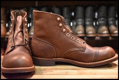 【9D 未使用 19年】レッドウィング 8111 アイアンレンジャー アンバー ハーネス キャップトゥ ブラウン ブーツ redwing HOPESMORE
