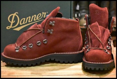 【8.5EE 未使用 試着程度 白タグ】Danner ダナー マウンテンボブ 33521 バーガンディ スエード ラフアウト GORE-TEX ブーツ HOPESMORE