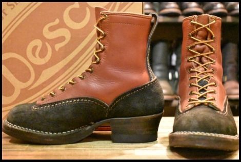 【7.5E 箱付 良品 05年】WESCO ウエスコ カスタムジョブマスターLTT レッドウッド×ブラックラフアウト ビブラム705 ブーツ HOPESMORE