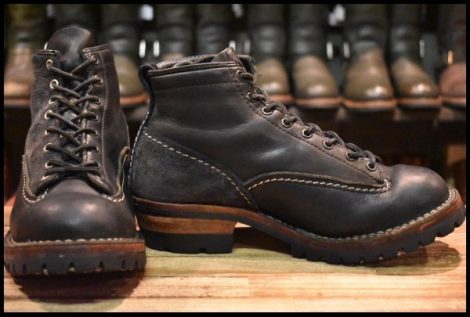 【8E 良品 ネイバーフッド別注 11年】WESCO ウエスコ カスタムジョブマスターLTT ネイビー×ブラック 編み上げ ブーツ HOPESMORE