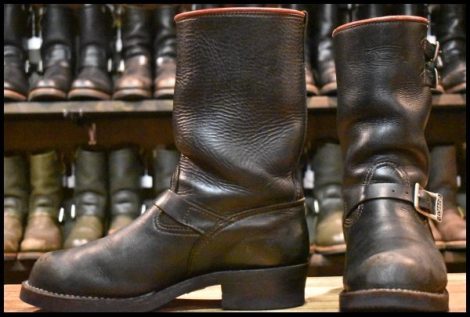 【11D 良品 13年】WESCO ウエスコ カスタムボス ブラック 黒 10インチハイト ビブラム430ダブル ブーツ BOSS エンジニア HOPESMORE