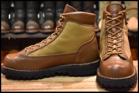 【7.5EE 良品 白タグ】Danner ダナーライト 30420X 茶 ブラウン カーキ ゴアテックス GORE-TEX 編み上げ ハイキング ブーツ HOPESMORE