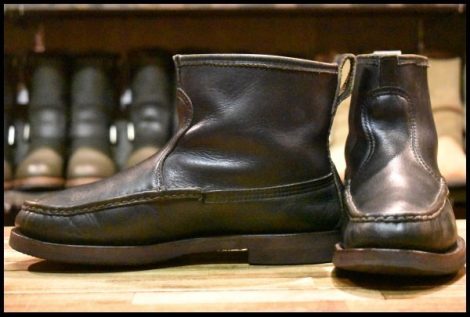 【8? 良品】RUSSELL MOCCASIN ラッセルモカシン ノックアバウト ブラック 黒 プルオン ブーツ HOPESMORE