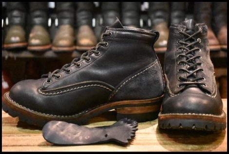 【8E 良品 ネイバーフッド別注 11年】WESCO ウエスコ カスタムジョブマスターLTT ネイビー×ブラック 編み上げ ブーツ HOPESMORE
