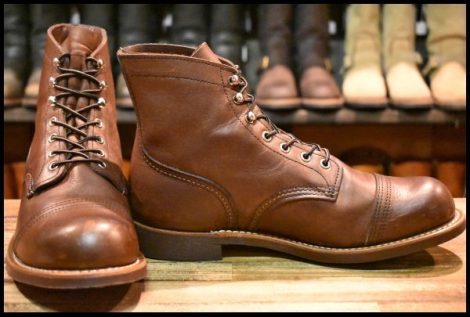 【8.5D 美品 21年】レッドウィング 8111 アイアンレンジ 茶 アンバー ハーネス キャップトゥ レースアップ ブーツ redwing HOPESMORE