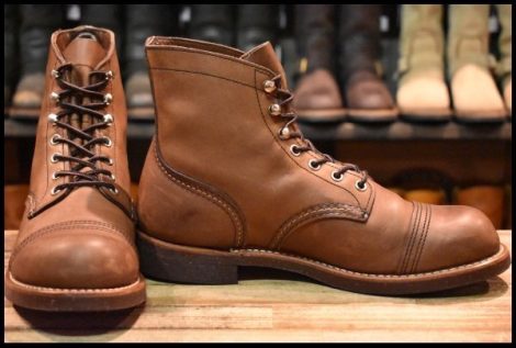 【7.5D 箱付 美品 19年】レッドウィング 8081 アイアンレンジ 茶 アンバーハーネスレザー 8111 8083 ブーツ redwing HOPESMORE