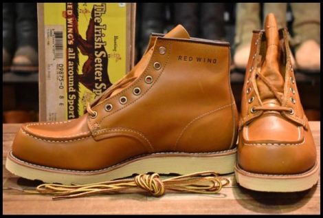 【8E 箱付 未使用 11年】レッドウィング 9875 アイリッシュセッター ゴールドラセット モック レースアップ ブーツ redwing HOPESMORE