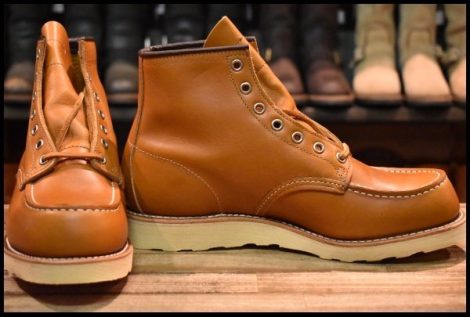 【8E 箱付 未使用 11年】レッドウィング 9875 アイリッシュセッター ゴールドラセット モック レースアップ ブーツ redwing HOPESMORE