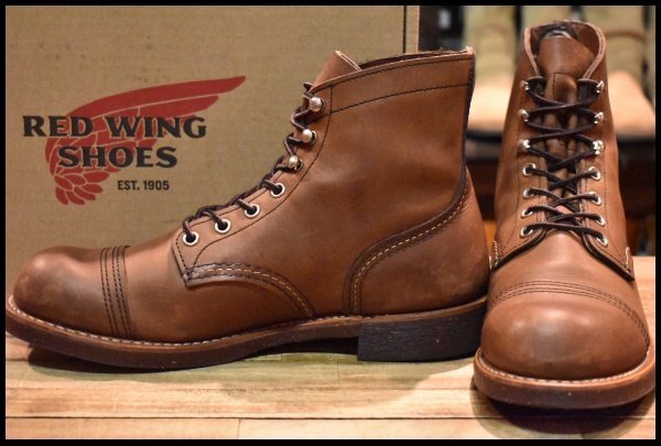 【7.5D 箱付 美品 19年】レッドウィング 8081 アイアンレンジ 茶 アンバーハーネスレザー 8111 8083 ブーツ redwing HOPESMORE
