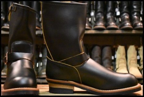 【10.5D 箱付 未使用 19年】レッドウィング 2966 エンジニア ブラック クローンダイク 黒 茶芯 スチール無し ブーツ redwing HOPESMORE