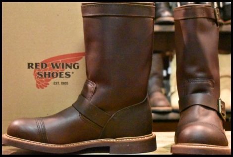 【9.5D 箱付 未使用 11年】レッドウィング 8121 エンジニア アイアンスミス アンバーハーネスプルアップレザー ブーツ redwing HOPESMORE