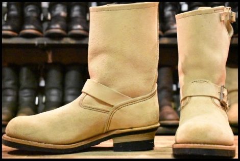 【9D 良品 08年】レッドウィング 8268 スエード エンジニア ホーソーンアビレーン ラフアウト スチールトゥ ブーツ redwing HOPESMORE