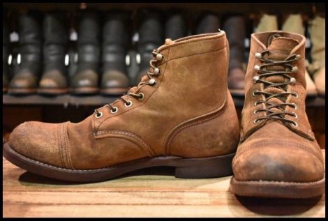 【9D ジャンク 08年】レッドウィング 8113 アイアンレンジ ミュールスキナー ラフアウト ブラウン キャップトゥ ブーツ redwing HOPESMORE