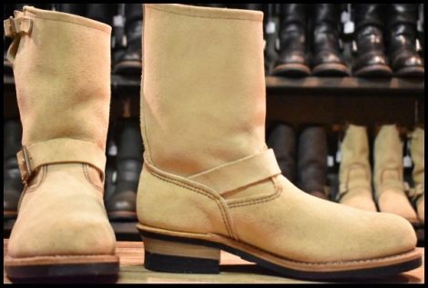 【9D 良品 08年】レッドウィング 8268 スエード エンジニア ホーソーンアビレーン ラフアウト スチールトゥ ブーツ redwing HOPESMORE
