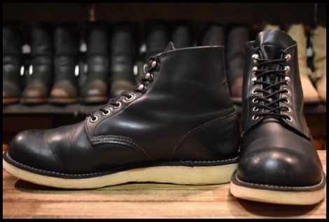 【9.5D 良品 06年】レッドウィング 8165 アイリッシュセッター 黒 ブラッククローム プレーントゥ 編み上げ ブーツ redwing HOPESMORE